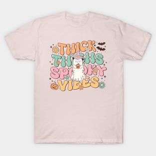 Thick Thighs Spooky Vibes T-Shirt